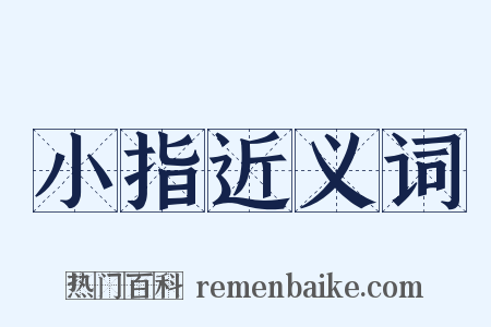 小指近义词是什么意思的图片